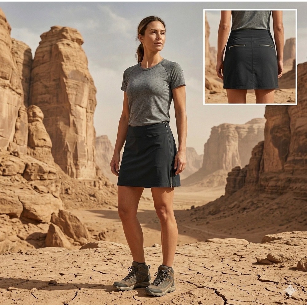 Athleta Soho Skort Black Athletic Style 983363 Women Size 10 hiking outdoor